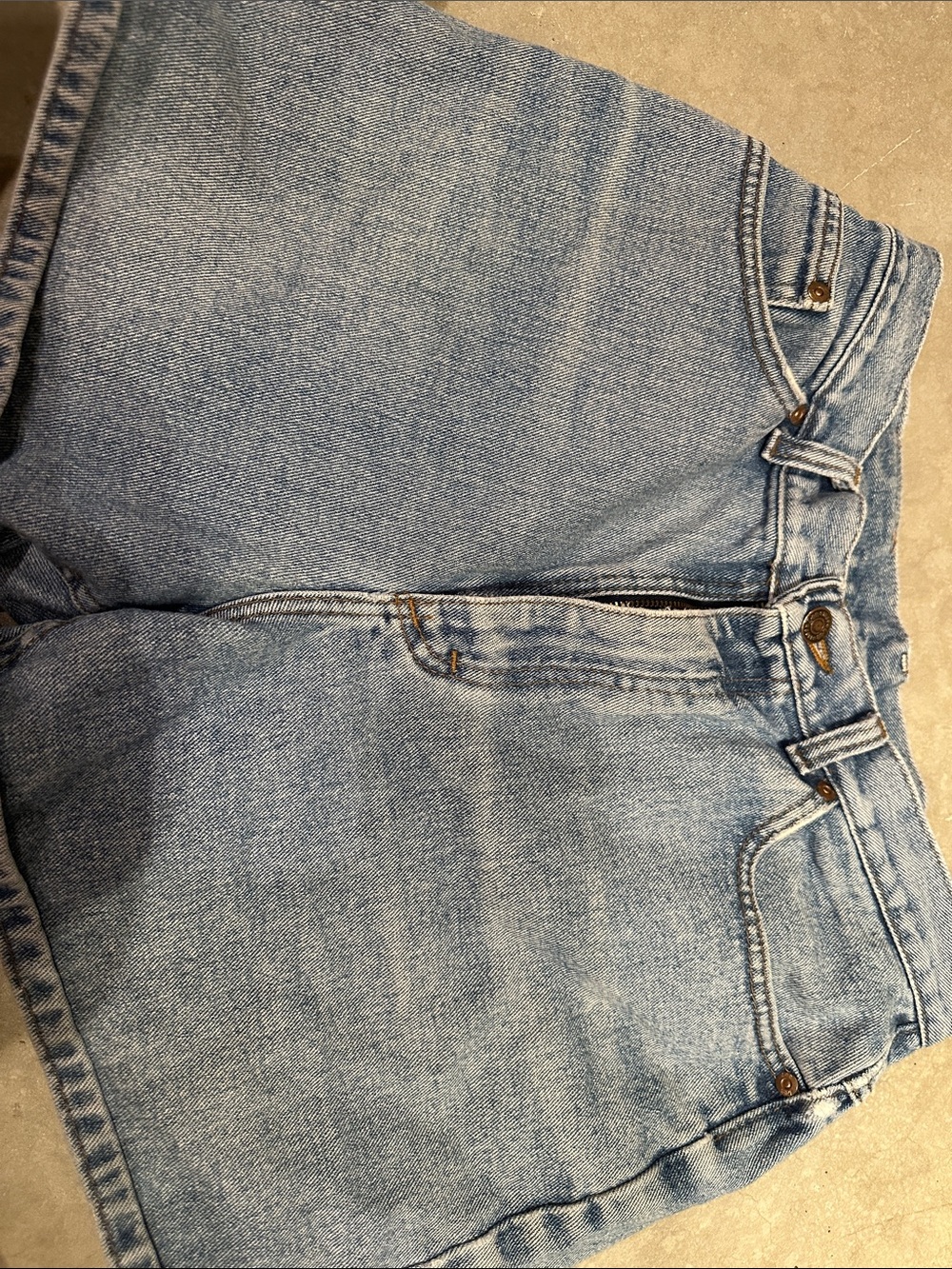 LEE Light Wash Denim Shorts with Back Pockets